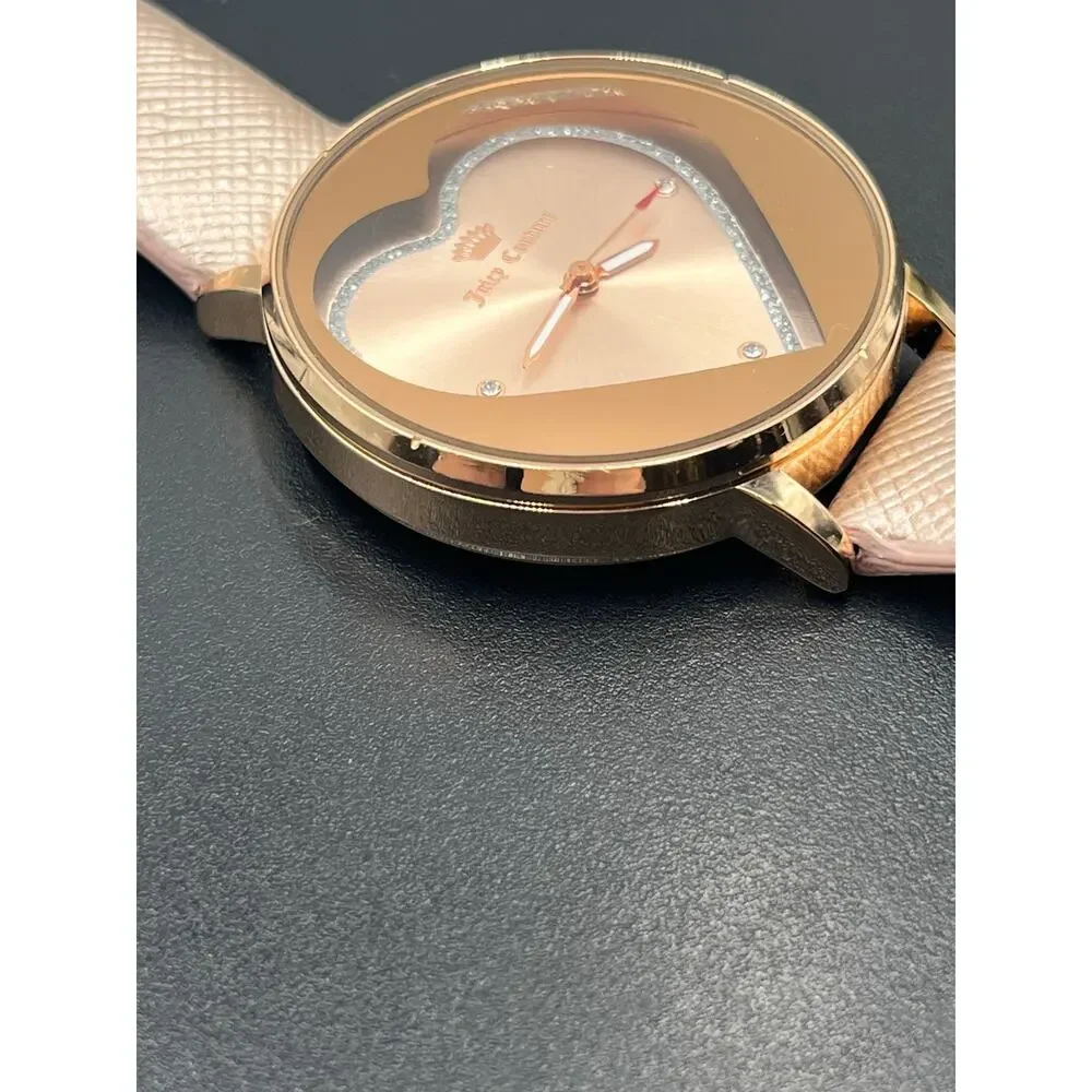 Juicy Couture Black‎ Label JC/1234RGPK Heart Diamond metallic rose gold Watch